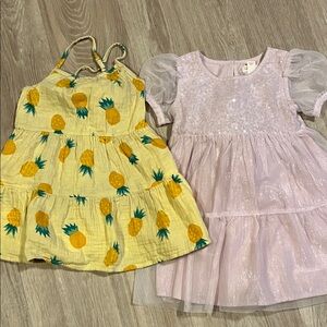 Cat & Jack Yellow Pineapple Print Dress